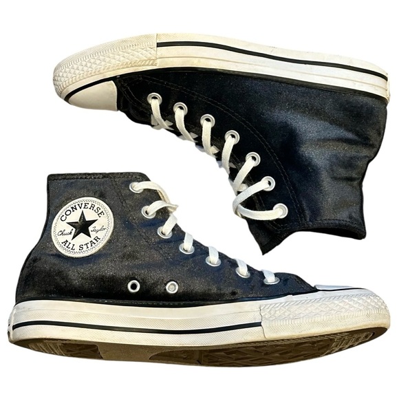 CONVERSE Retro Velvet Chuck 70 Beyond Hi Top in black / white - Picture 8 of 8